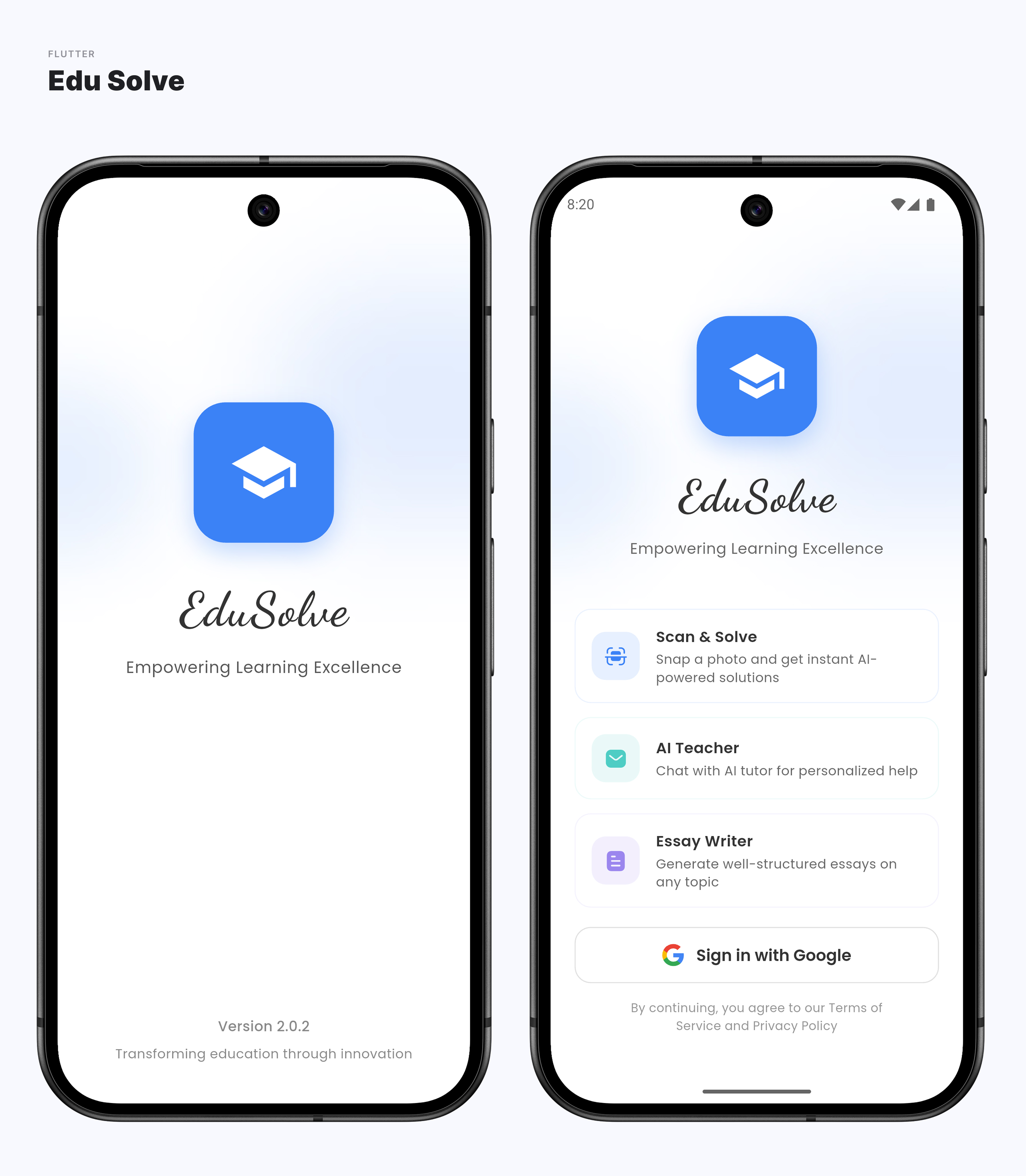 Edu Solve - AI Learning & Study Assistant Flutter App (Android & iOS)